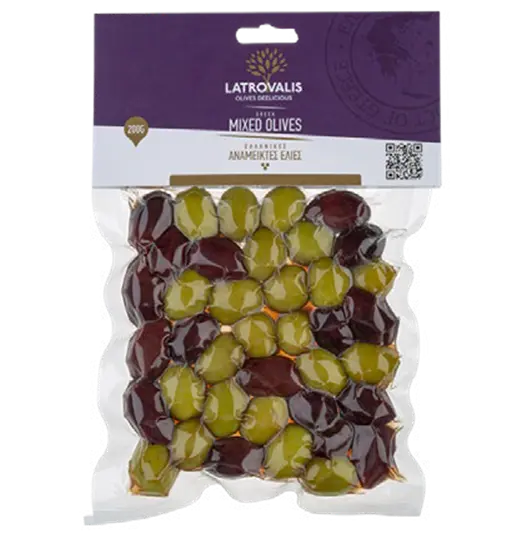 Oliwki MIX zielone i Kalamata z pestkami 200 g LATROVALIS 