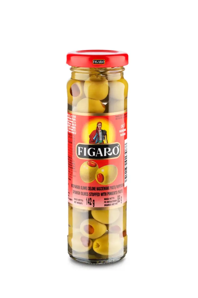 Oliwki zielone z pastą paprykową 142g/85g FIGARO