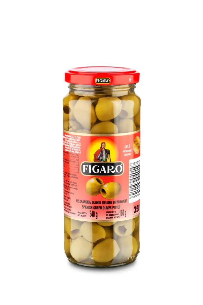 Oliwki zielone drylowane 340g/160g FIGARO 