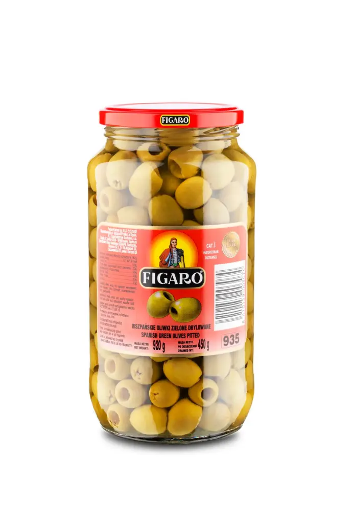 Oliwki zielone drylowane 920g/450g FIGARO 