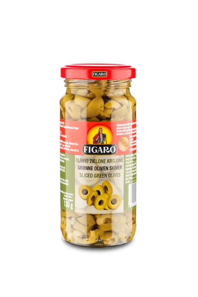 Oliwki zielone krojone 240g/130g FIGARO 