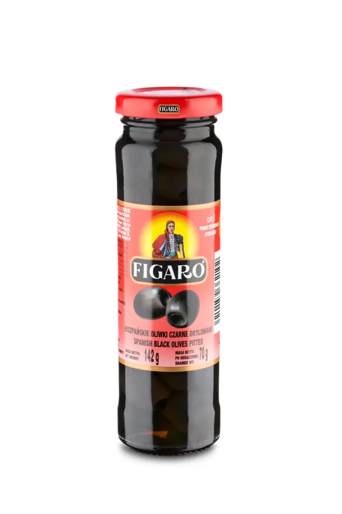 Oliwki czarne drylowane 142g/70g FIGARO 