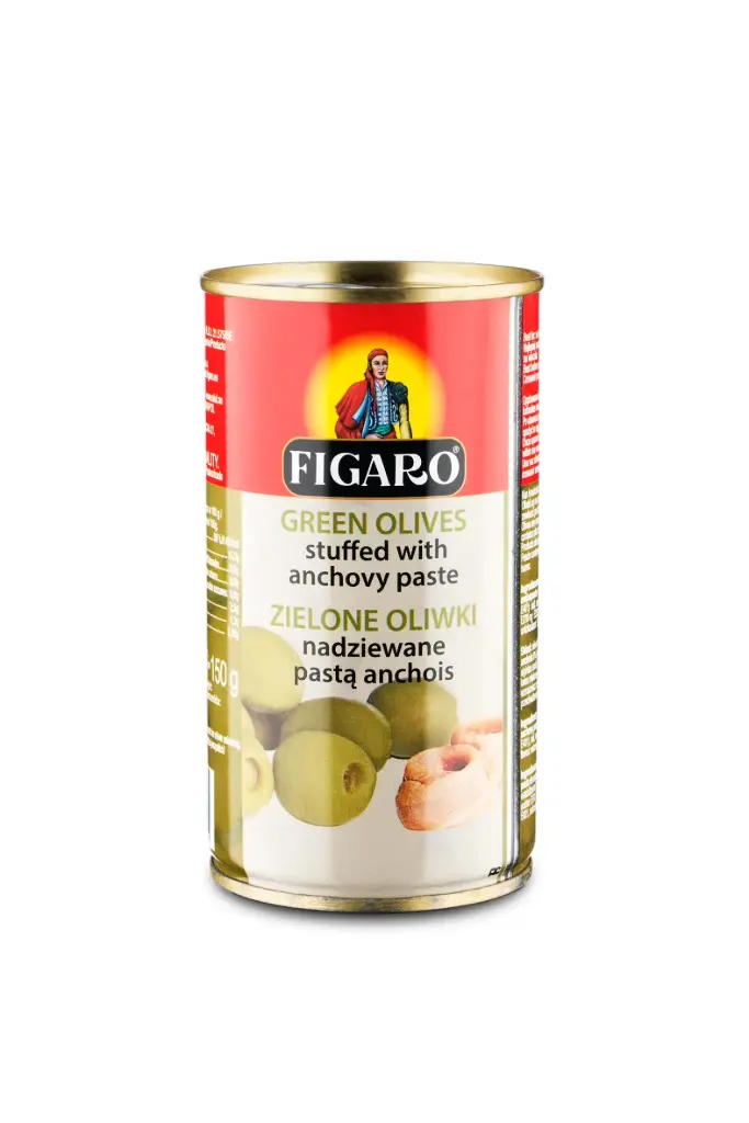Oliwki zielone z pastą anchois 350g/150g FIGARO 