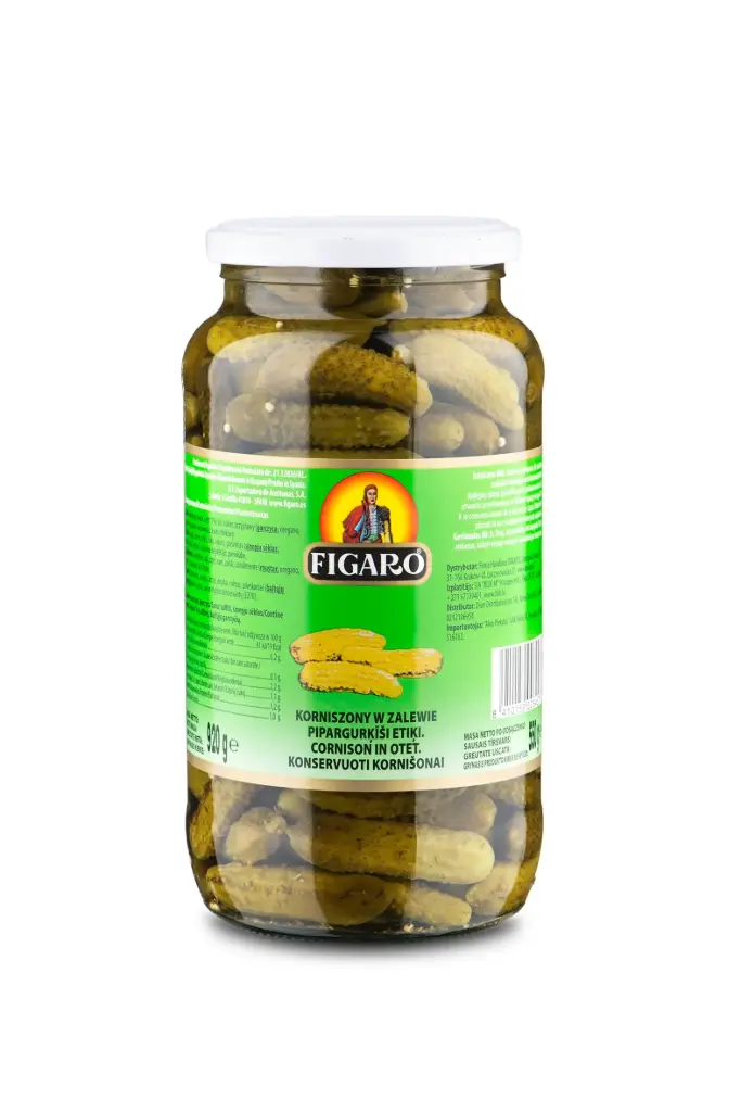 Korniszony w zalewie 920g/550g FIGARO 