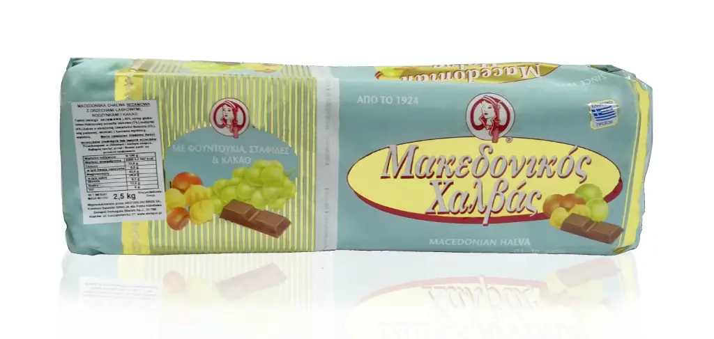 Chałwa grecka z bakaliami i kakao 2500g MACEDOŃSKA 