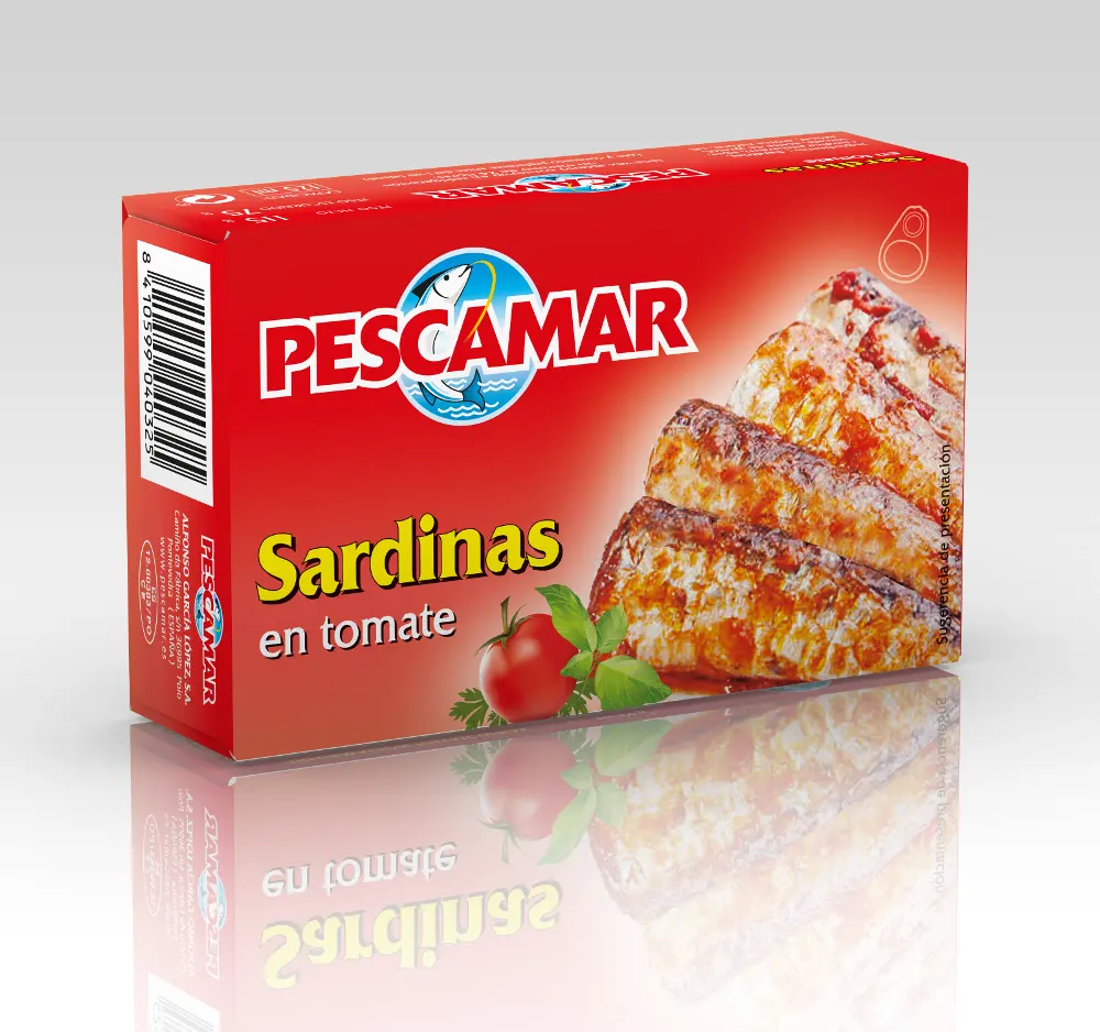 Sardynki w sosie pomidorowym 115g/75g PESCAMAR 