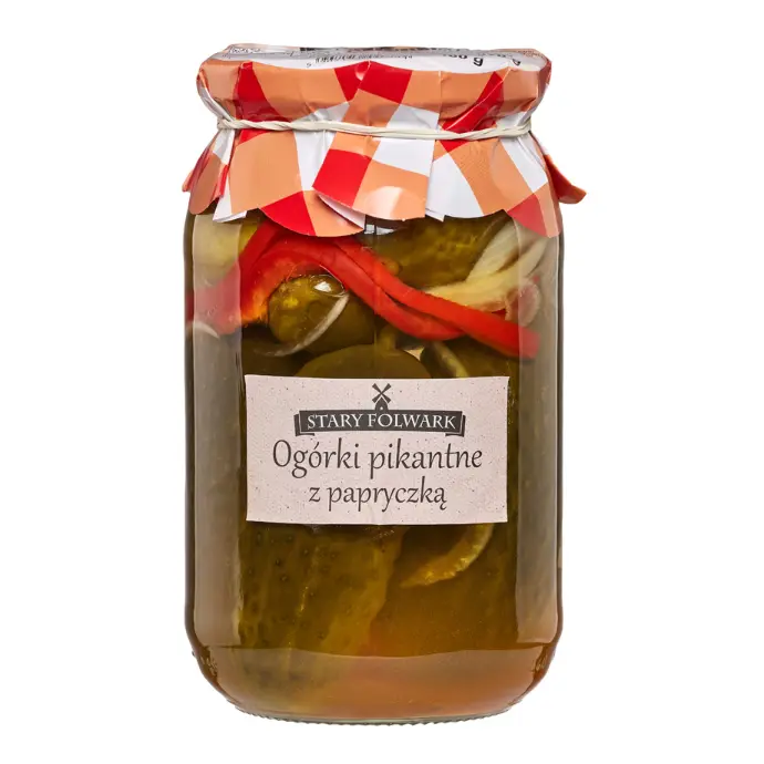 Ogórki pikantne 870g/460g STARY FOLWARK 